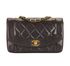 Quilted Diana 22 Flap, £3,100, Handbags, Brown, Leather, Front view